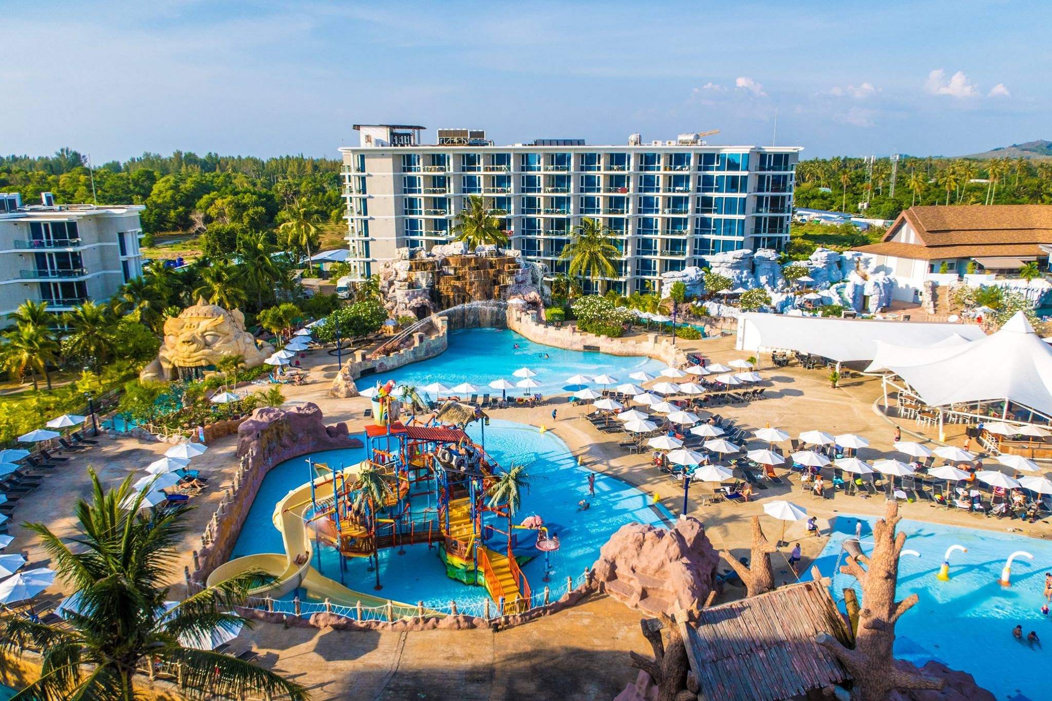 The waterpark at Splash Beach Resort